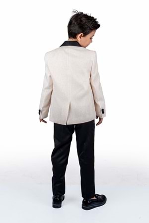 Simli Ceketli Yelekli Erkek Çocuk Damatlık Takım MNK0501