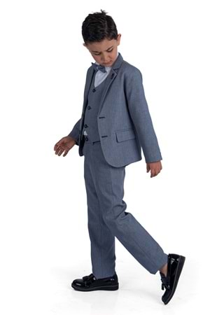 Broşlu Damatlık Ceketli Yelekli Gömlekli Takım Elbise MNK0511