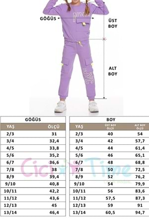 Kız Çocuk Fantastic Baskılı Eşofman Takımı Mnk0518