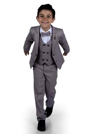 6 Düğme Yelekli Ceketli Çocuk Tam Takım Elbise MNK0523