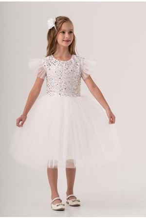 Tüllü Kız Çocuk KPL Elbise MNK0526