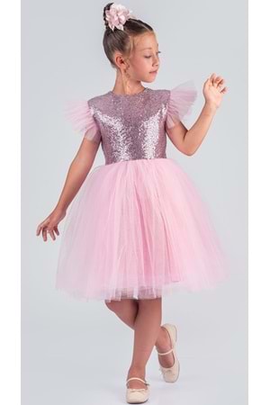 Tüllü Kız Çocuk KPL Elbise MNK0526