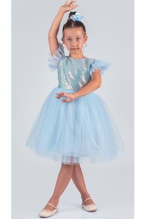 Tüllü Kız Çocuk KPL Elbise MNK0526