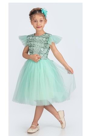 Tüllü Kız Çocuk KPL Elbise MNK0526