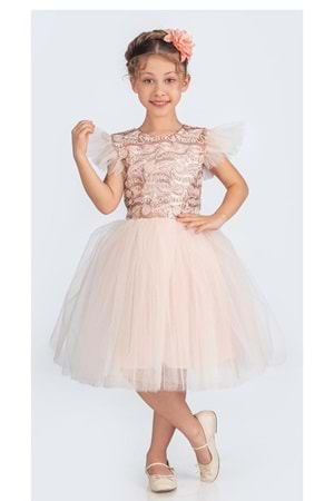 Tüllü Kız Çocuk KPL Elbise MNK0526