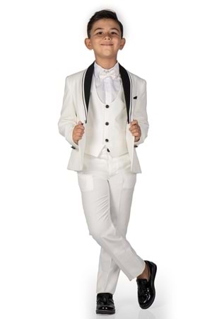 Çocuk Damatlık Yaka Simli Özel Gün Takım Elbise MNK0541