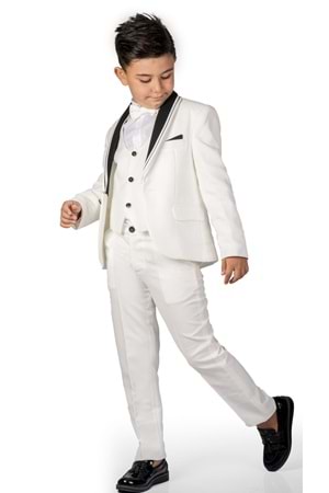 Çocuk Damatlık Yaka Simli Özel Gün Takım Elbise MNK0541