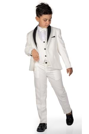 Çocuk Damatlık Yaka Simli Özel Gün Takım Elbise MNK0541