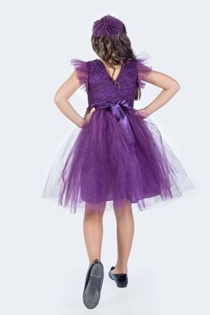 Roza Dantel Tütü Kız Çocuk Abiye Elbise MNK0546