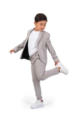 Ekose Desen Spor Erkek Çocuk Ceket, Tişört , Jogger Pantolonlu Takım MNK0549