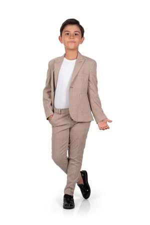 Ekose Desen Spor Erkek Çocuk Ceket, Tişört , Jogger Pantolonlu Takım MNK0549