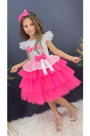 Pul Payet Tütülü Taçlı Parti Elbisesi MNK0555