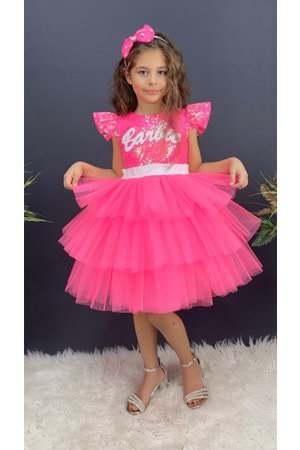 Pul Payet Tütülü Taçlı Parti Elbisesi MNK0555