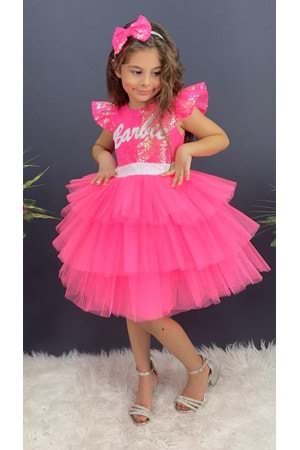 Pul Payet Tütülü Taçlı Parti Elbisesi MNK0555