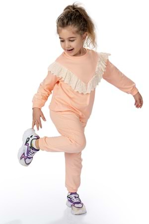 Fistolu Bisiklet Yaka İkiiplik Kız Eşofman Takım MNK0573