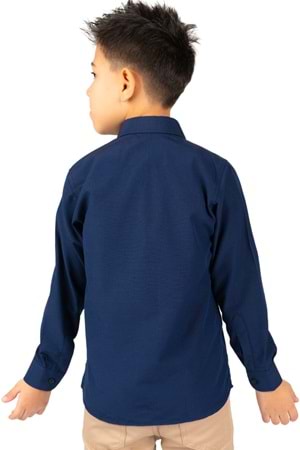 Düz Renk Erkek Çocuk Gömlek MNK0575