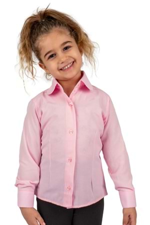 Düz Renk Kız Çocuk Gömlek MNK0576