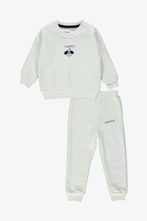 İçi Polarlı Nakışlı 3iplik Kışlık Çocuk Eşofman MNK0593