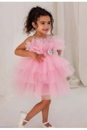 Saten Kumaş , Tütülü Nimfea Kız Çocuk Abiye Elbise MNK0597