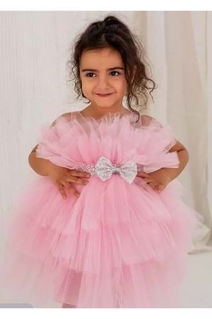 Saten Kumaş , Tütülü Nimfea Kız Çocuk Abiye Elbise MNK0597