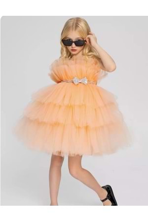 Saten Kumaş , Tütülü Nimfea Kız Çocuk Abiye Elbise MNK0597