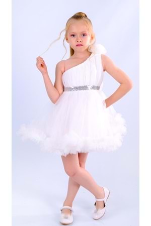 Tek Omuz Kız Çocuk Abiye MNK0599