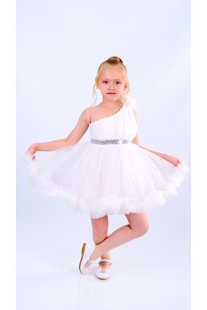 Tek Omuz Kız Çocuk Abiye MNK0599