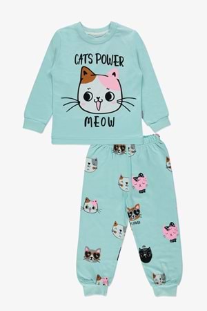 Baskılı İkiiplik Kız Pijama Takım MNK0602
