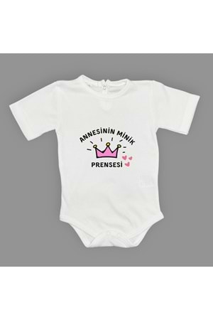 Annesinin Minik Prensesi Kısa Kol Çıtçıtlı Badi MNK0613