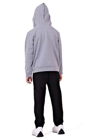 Power Baskılı Kapşonlu Çocuk Eşofman MNK0616