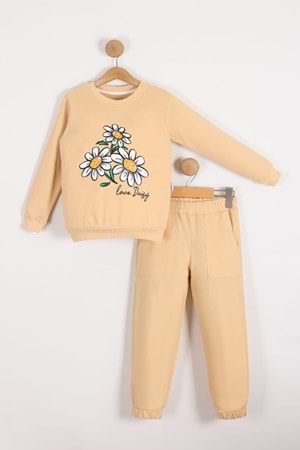 Papatya Motif Kız Çocuk Eşofman MNK0620