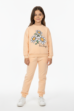 Papatya Motif Kız Çocuk Eşofman MNK0620