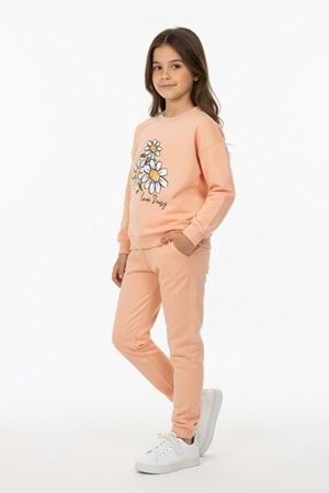 Papatya Motif Kız Çocuk Eşofman MNK0620