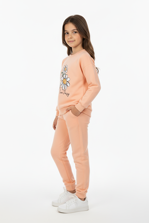 Papatya Motif Kız Çocuk Eşofman MNK0620