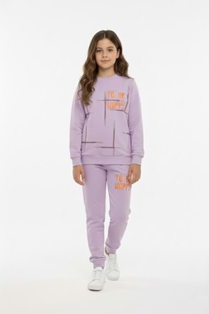 To Be Happy Motif Kız Çocuk Eşofman MNK0624