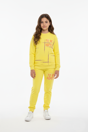 To Be Happy Motif Kız Çocuk Eşofman MNK0624