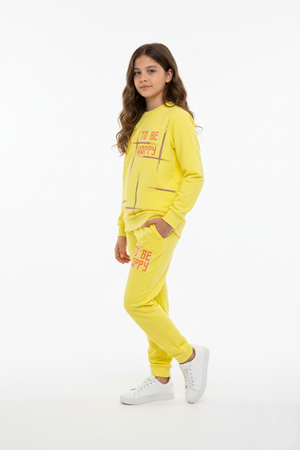 To Be Happy Motif Kız Çocuk Eşofman MNK0624