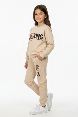 Strong Motif Kız Çocuk Eşofman MNK0625