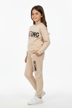 Strong Motif Kız Çocuk Eşofman MNK0625