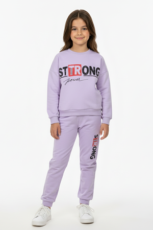 Strong Motif Kız Çocuk Eşofman MNK0625