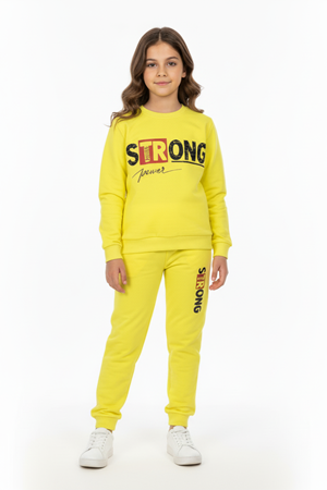 Strong Motif Kız Çocuk Eşofman MNK0625