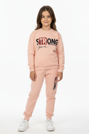 Strong Motif Kız Çocuk Eşofman MNK0625