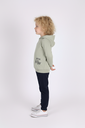Baskılı Erkek Kapüşonlu Çocuk Eşofman MNK0627