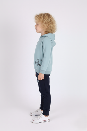 Baskılı Erkek Kapüşonlu Çocuk Eşofman MNK0627