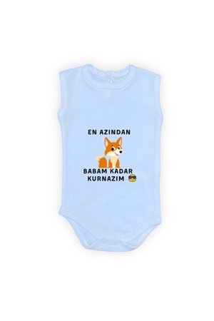 En Azından Babam Kadar Kurnazım Bebek Çıtçıtlı Body MNK0628