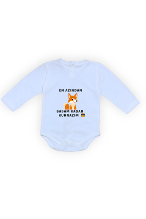 En Azından Babam Kadar Kurnazım Bebek Çıtçıtlı Body MNK0628