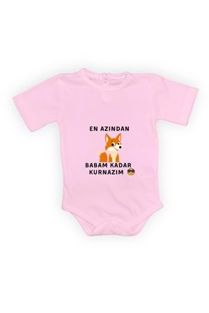 En Azından Babam Kadar Kurnazım Bebek Çıtçıtlı Body MNK0628