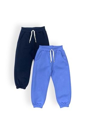 Pamuklu 2'li Set Eşofman Altı - Şardonlu, 3 İplik MNK0629