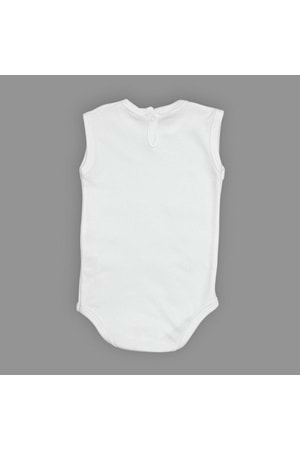 Açım Ben Kedi Baskılı Bebek Kolsuz Body Zıbın Çıtçıtlı Badi MNK0631