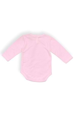 Açım Ben Kedi Baskılı Bebek Uzun Kol Body Zıbın Çıtçıtlı Badi MNK0631